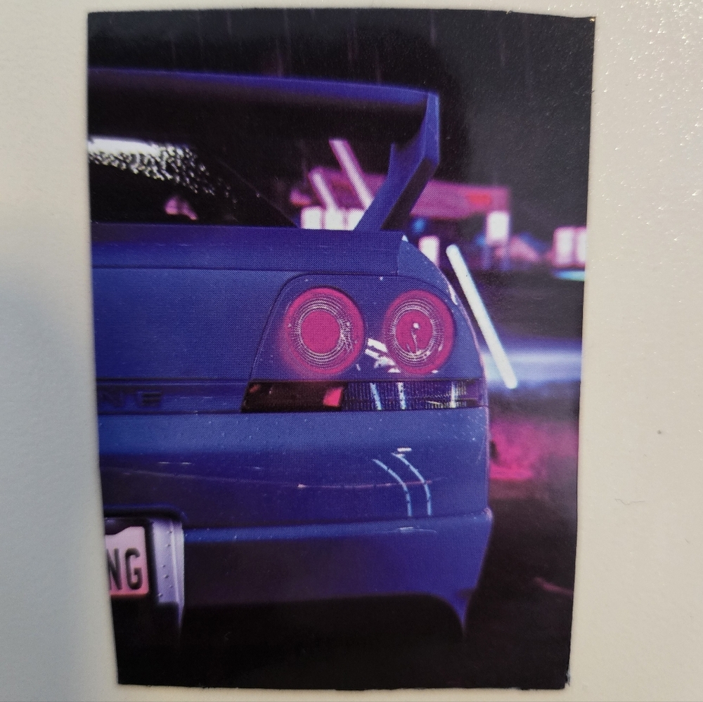 Nissan Skyline R34 Blue Night Scene  Custom Magnet